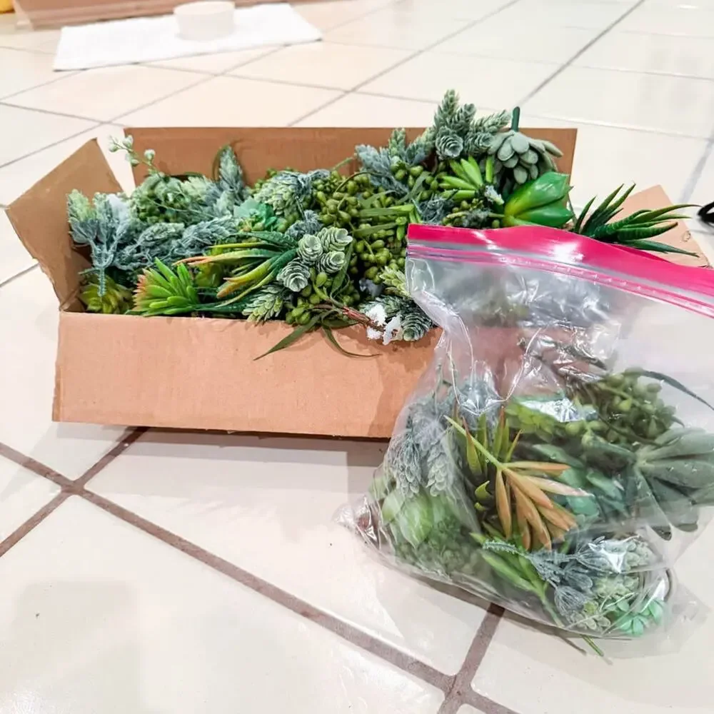 Artificial Faux Rubber Succulents - Batch of 11 Shown in First Photo